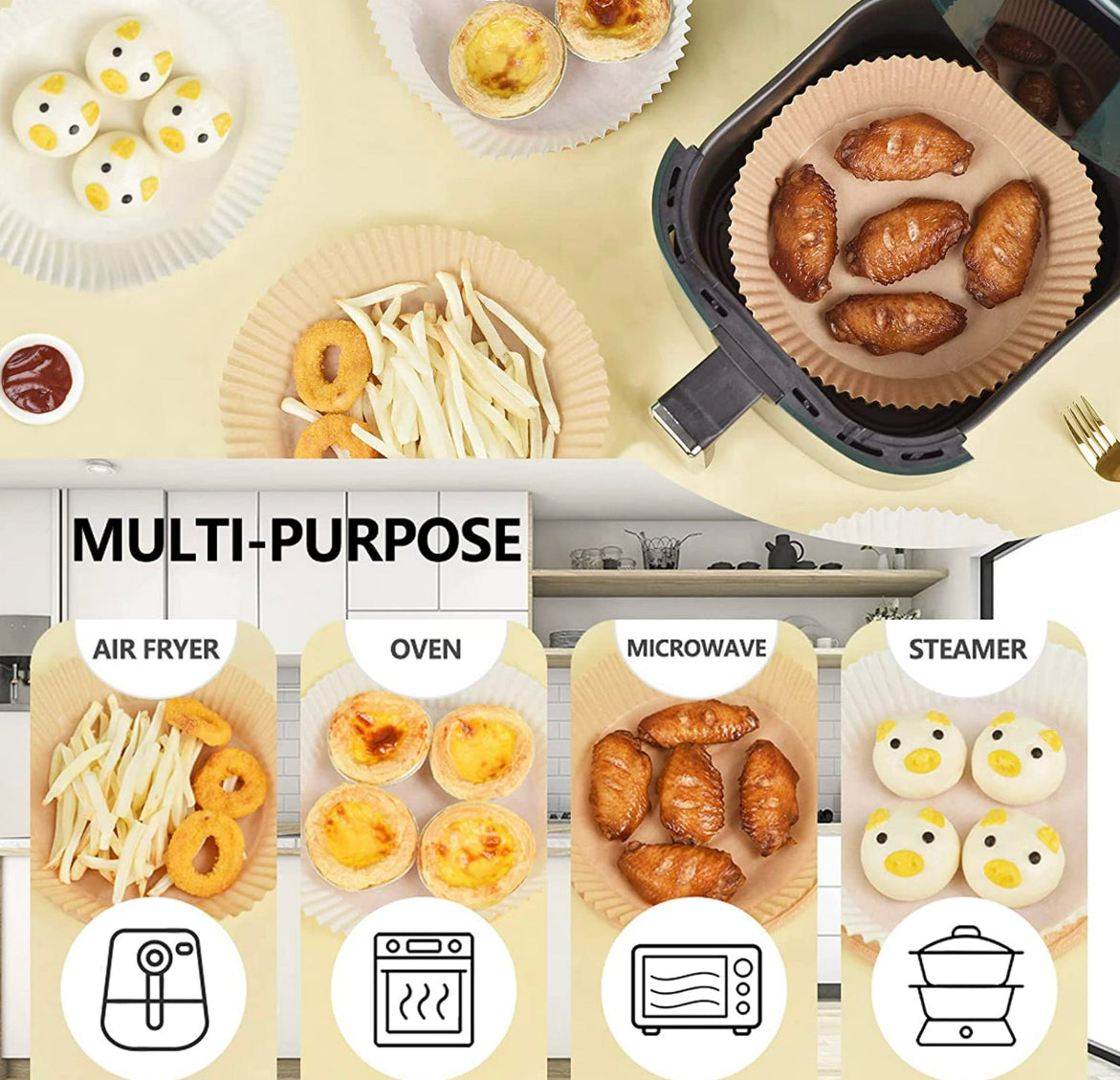 Disposable air fryer filters(12 pc)