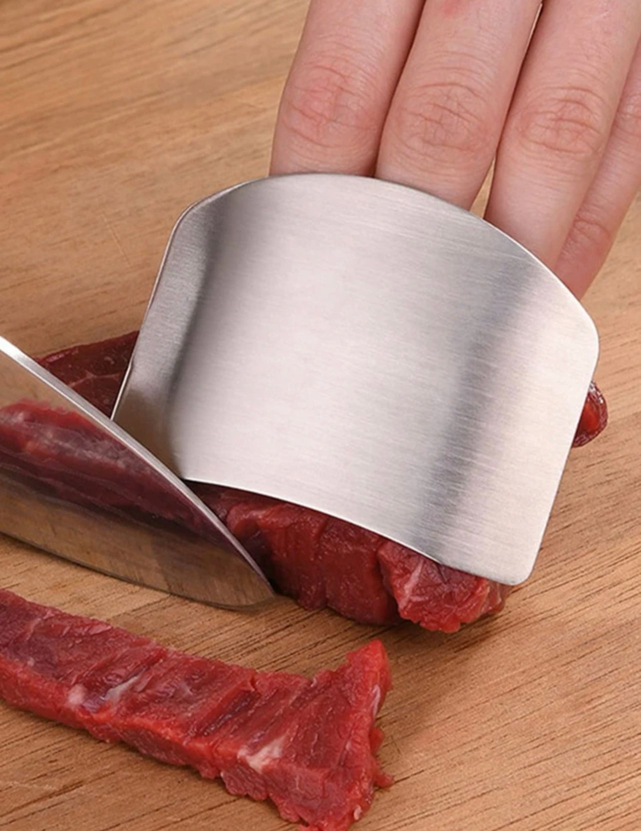 Steel finger guard