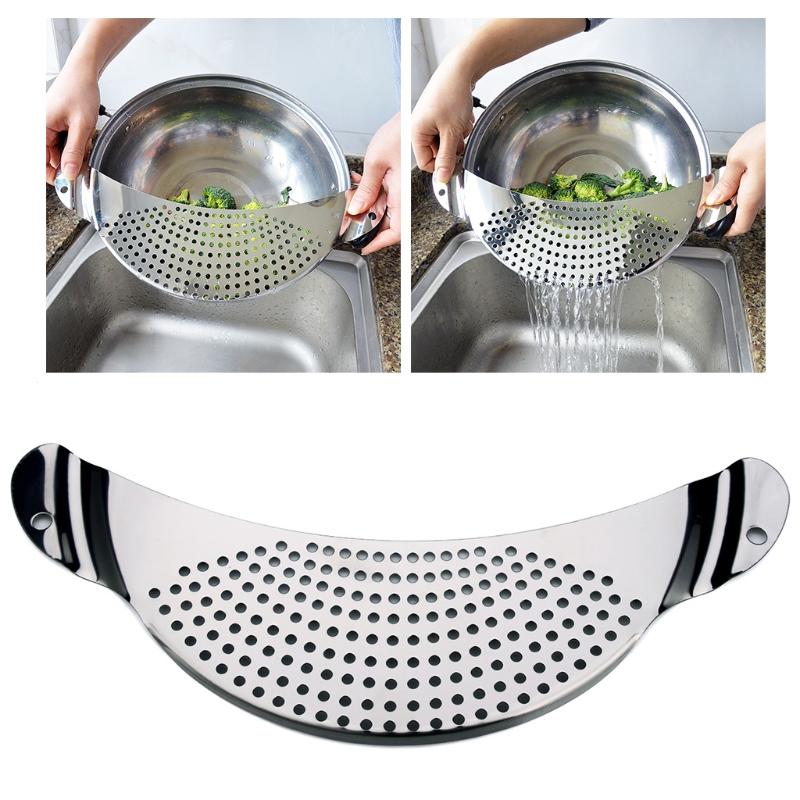 Handheld pot strainer